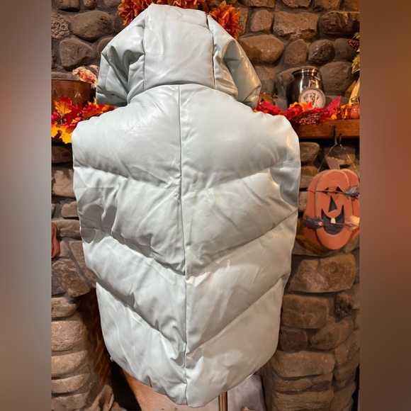 Easel Sky Blue Satin vest - Picture 2 of 3